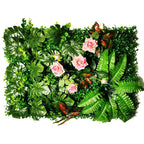 Mur Végétal Artificiel - Panneau de Plantes & Fleurs Suspendues, Jardin Vertical Décoratif d'Intérieur