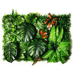 Mur Végétal Artificiel - Panneau de Plantes & Fleurs Suspendues, Jardin Vertical Décoratif d'Intérieur