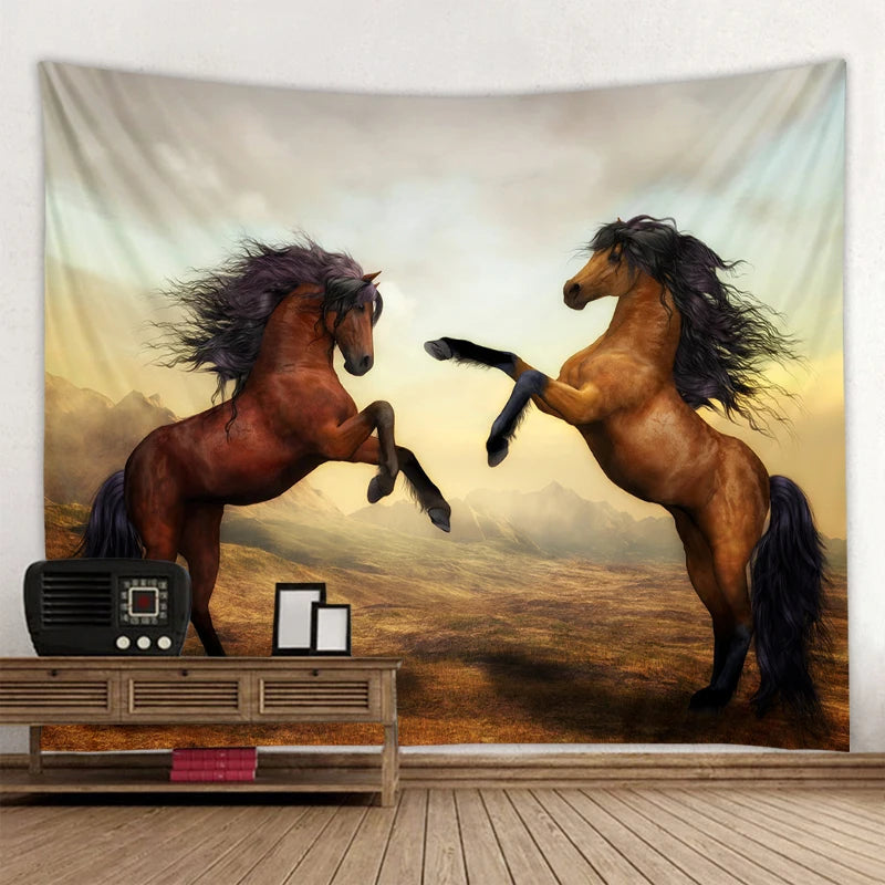 Tapisserie Murale Lion Majestueux - Portrait Sauvage & Décoration Murale Puissante