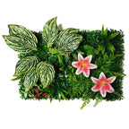 Mur Végétal Artificiel - Panneau de Plantes & Fleurs Suspendues, Jardin Vertical Décoratif d'Intérieur