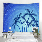 Tapisserie Murale Lune & Forêt Nocturne - Décoration Murale Mystique