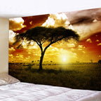 Tapisserie Murale Plage Surf - Décoration Tropicale avec Palmiers & Océan