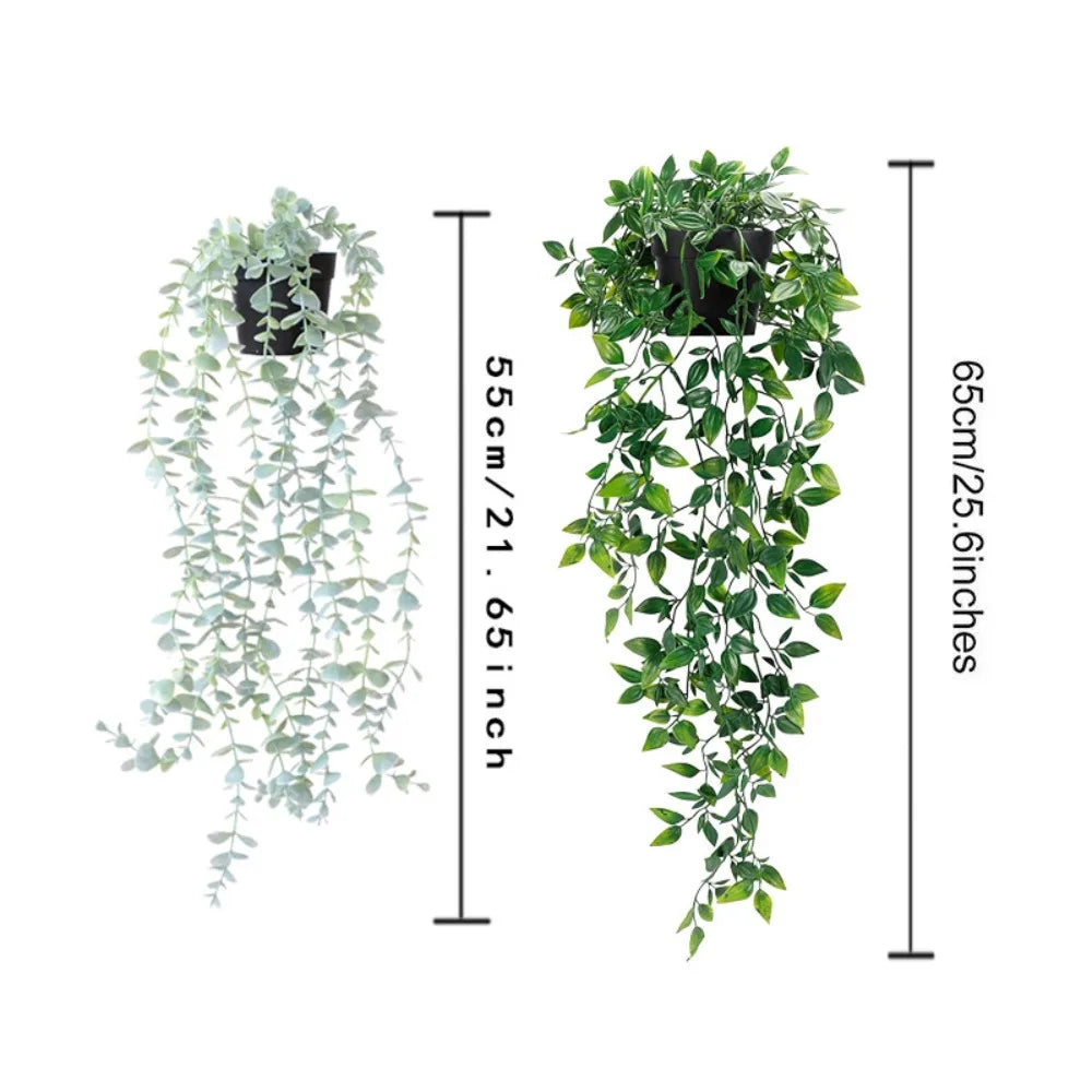 Plante Murale Suspendue Artificielle - Décoration Murale Moderne, Guirlande Verte Cascade