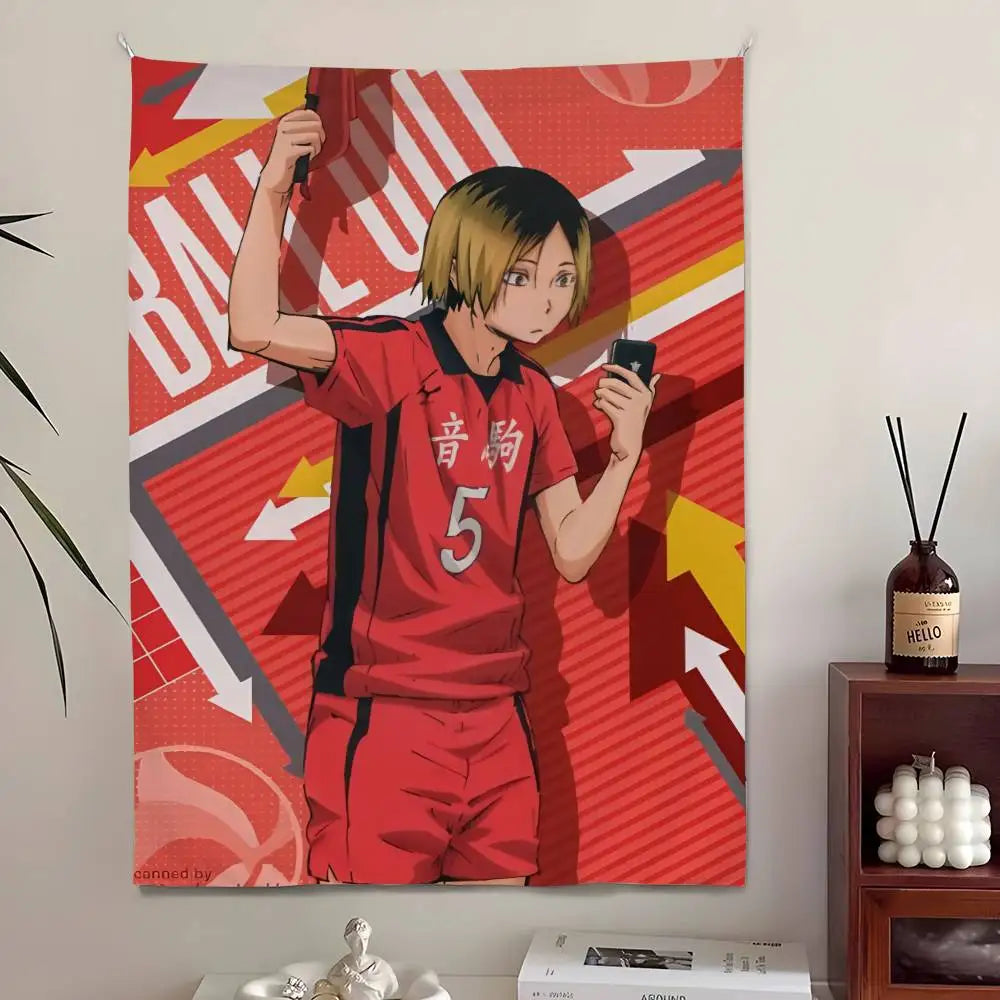Tapisserie Murale Anime - Tenture Manga Style Affiche Géante, Décoration pour Salon, Chambre & Salle de Bain