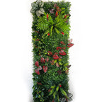 Mur Végétal Artificiel d'Intérieur - Jardin Vertical Décoratif, Feuillages & Fleurs - Décoration Murale Verte Premium