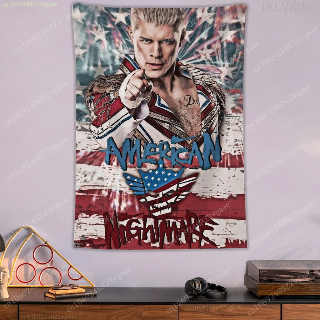 Tapisserie Murale Catch WWE - Décoration Sport