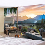 Tapisserie Coucher de Soleil Tropical - Déco Murale Palmiers & Plage