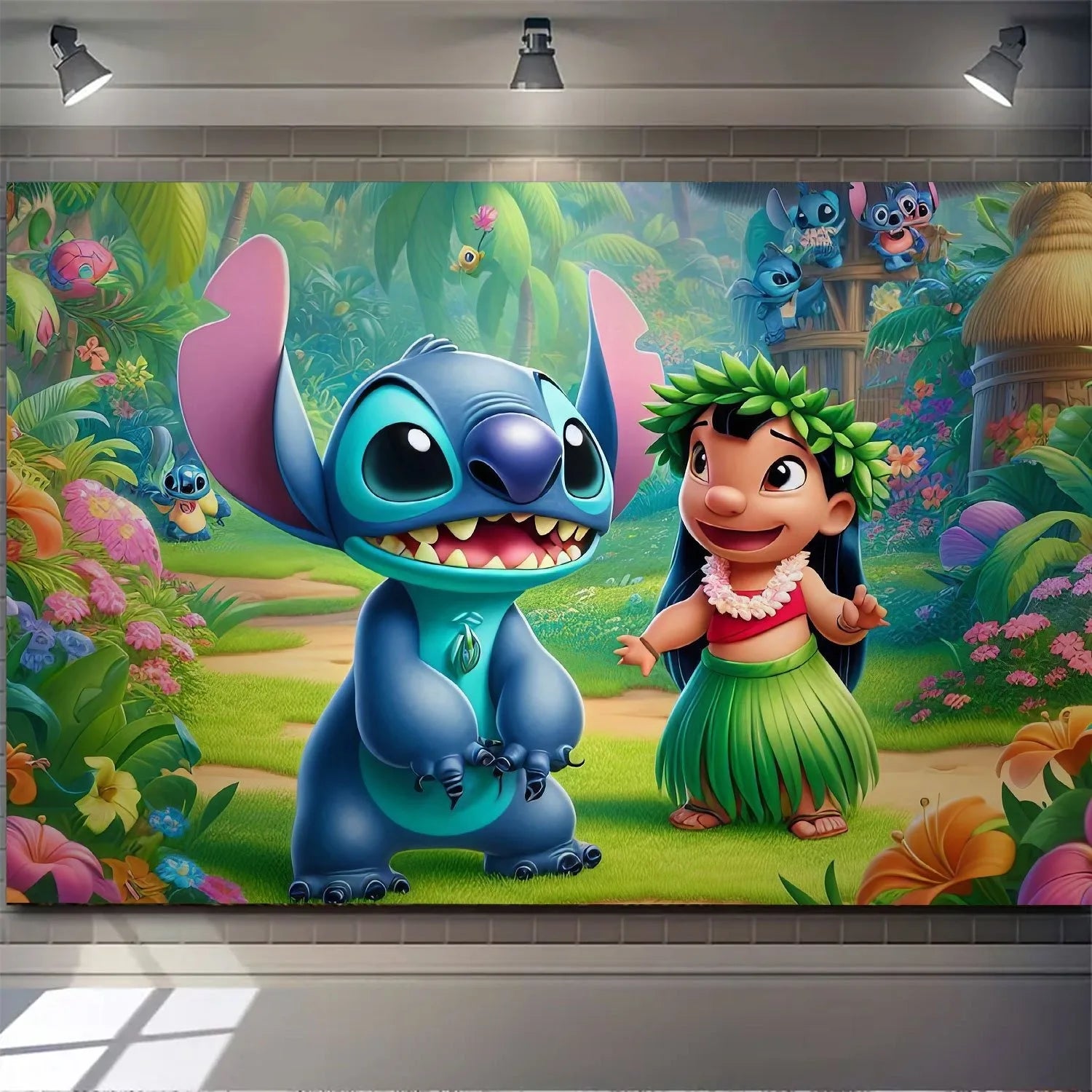 Tapisserie Murale Personnages Tropicaux - Décoration Murale Enfant Jungle & Aventure