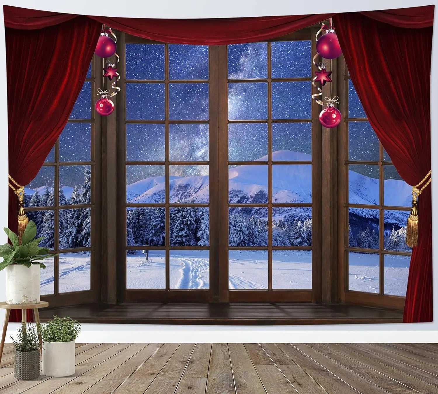 Tapisserie Murale Paysage Hivernal - Montagnes Enneigées