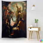 Tapisserie Nativité - Scène de la Crèche & Nuit Etoilée