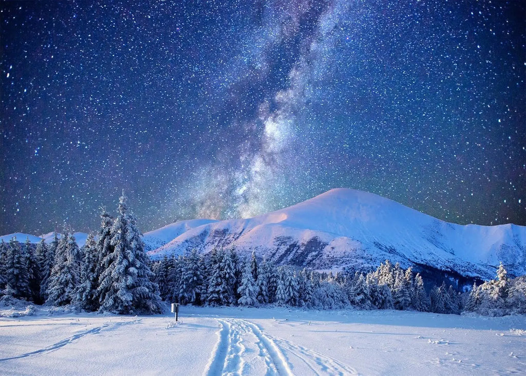 Tapisserie Murale Paysage Hivernal - Montagnes Enneigées