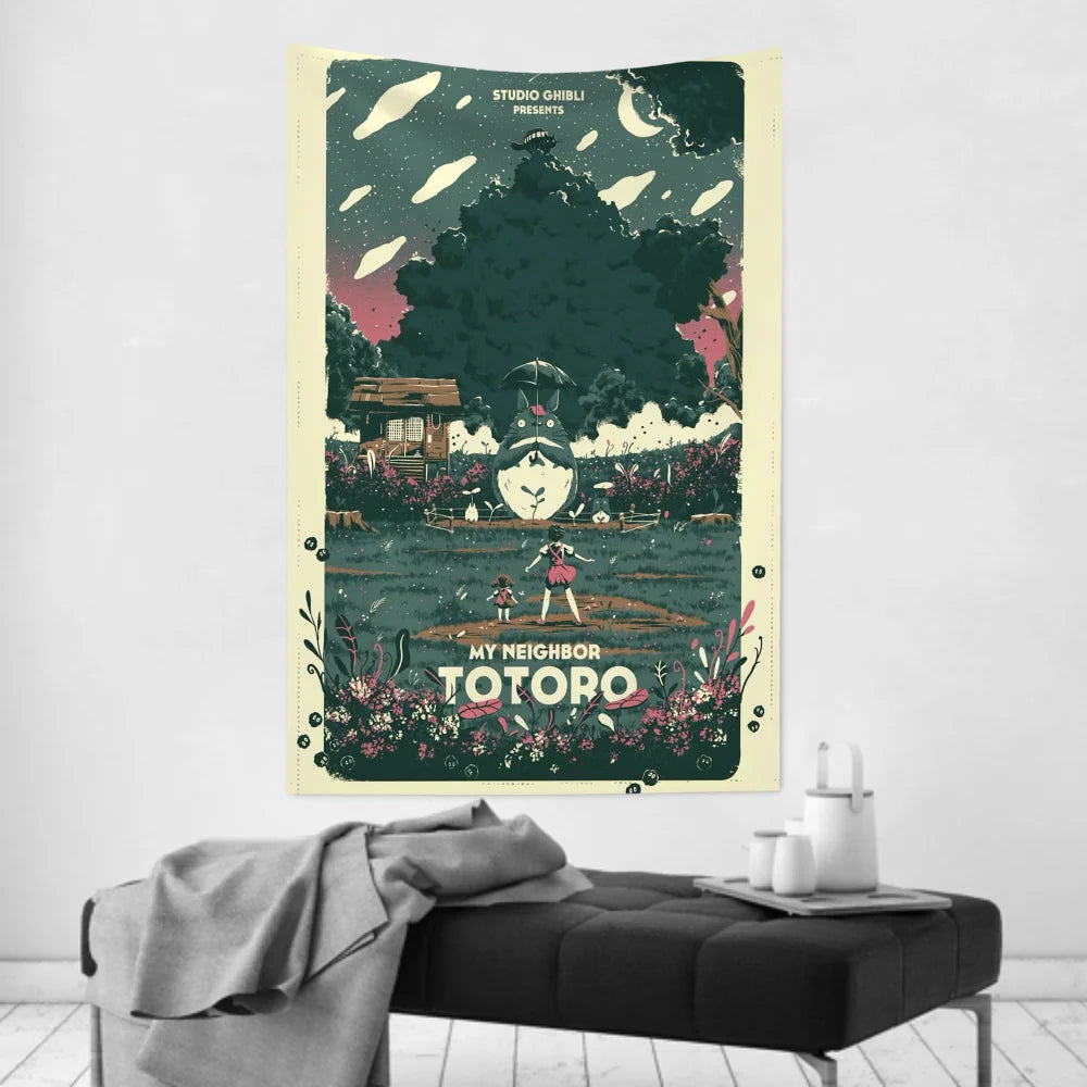 Tapisserie Murale Le Voyage de Chihiro - Décoration Murale Anime Japonaise - Poster Studio Ghibli