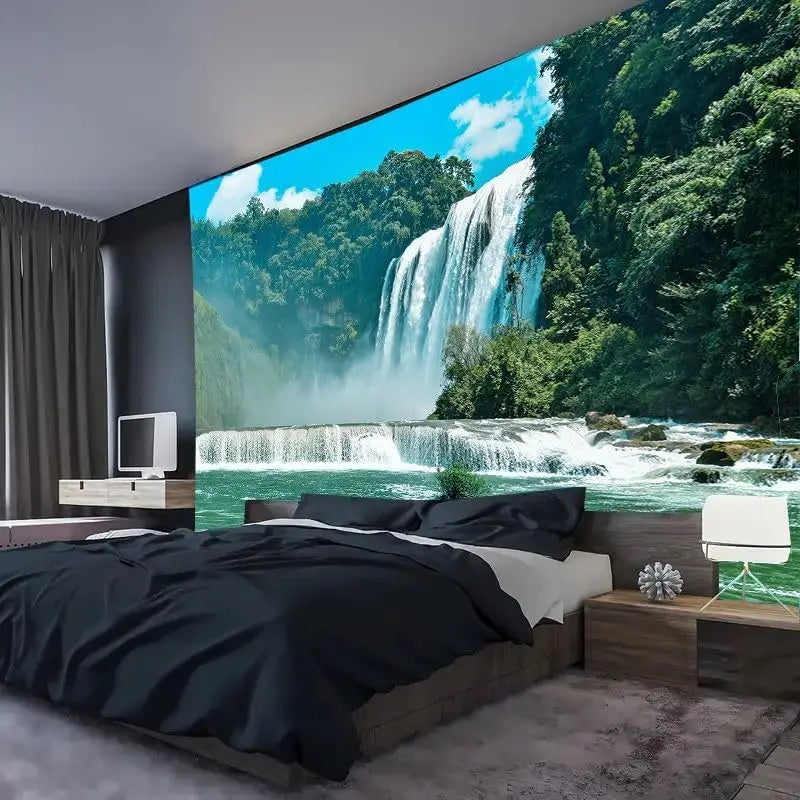 Tapisserie Murale Cascade Tropicale - Chute d'Eau & Décor Naturel Relaxant