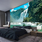 Tapisserie Murale Cascade Tropicale - Chute d'Eau & Décor Naturel Relaxant