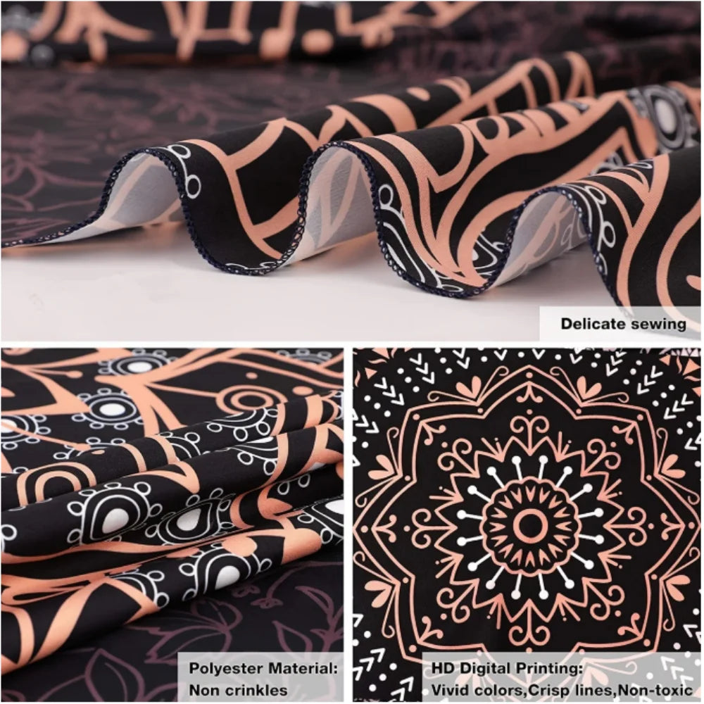 Tapisserie Murale de Noël - Père Noël & Maisons Enneigées