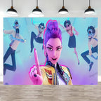 Tapisserie Murale Happy Birthday - Décor Anniversaire Style Avatar / K-Pop