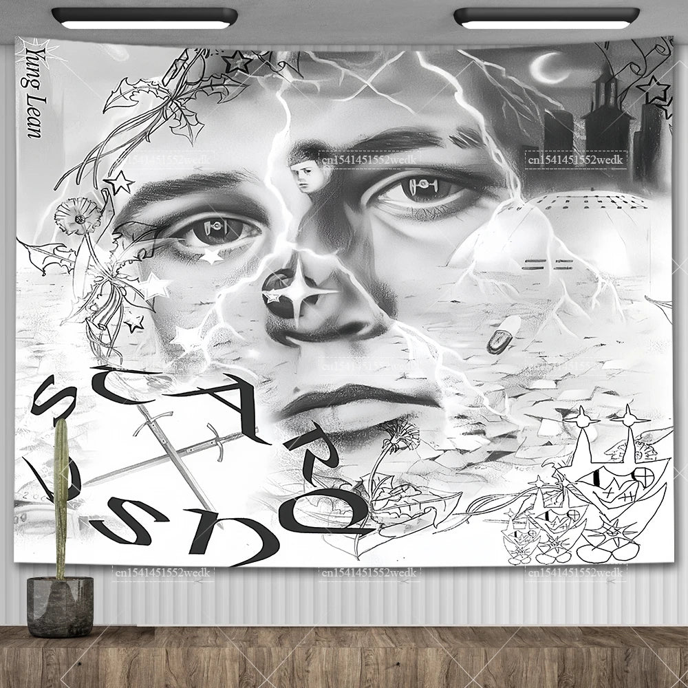 Toile Street Art Graffiti - Portrait Urbain Déstructuré Style Basquiat