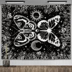 Tapisserie Murale Tarot The Lovers - Décoration Gothique & Mystique, Art Squelettes