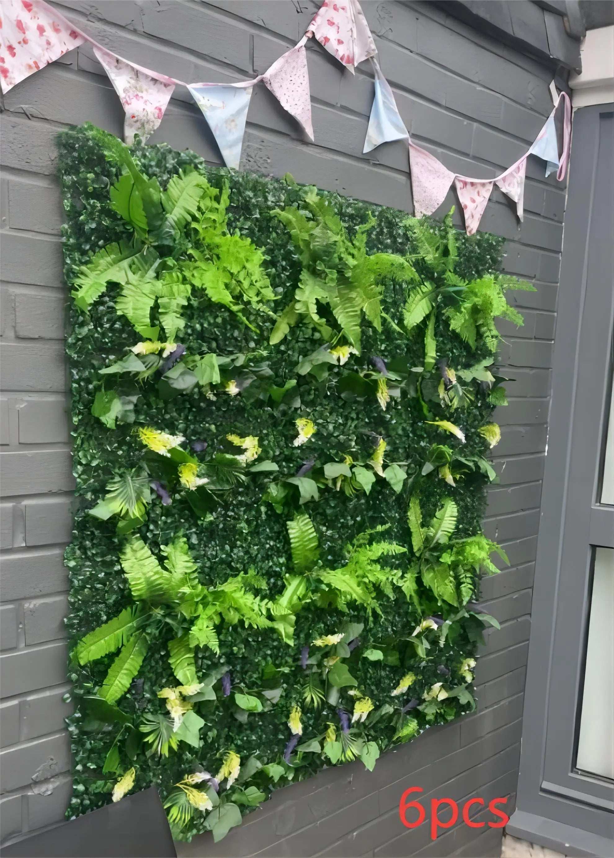 Mur Végétal Artificiel Jungle - Panneau de Feuillages Tropicaux Denses, Jardin Vertical Décoratif Intérieur & Extérieur