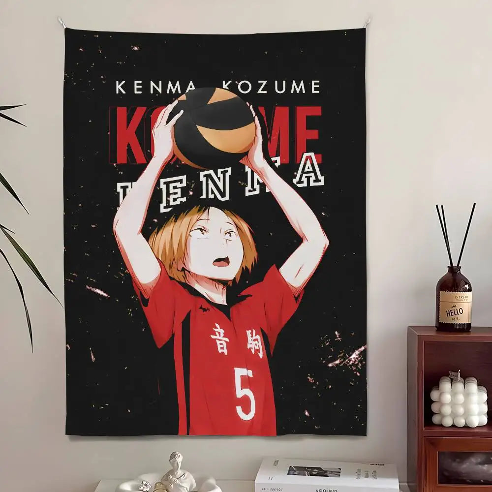 Tapisserie Murale Anime - Tenture Manga Style Affiche Géante, Décoration pour Salon, Chambre & Salle de Bain