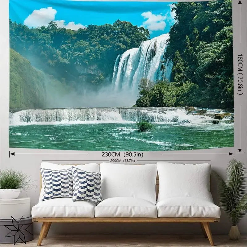 Tapisserie Murale Cascade Tropicale - Chute d'Eau & Décor Naturel Relaxant