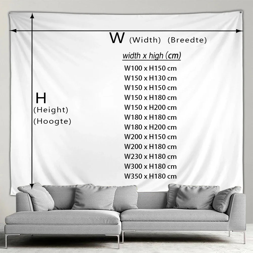 Tapisserie Murale Noël - Fenêtre Enneigée, Sapin & Décor Festif