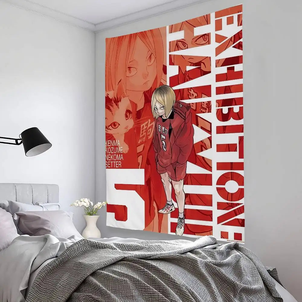 Tapisserie Murale Anime - Tenture Manga Style Affiche Géante, Décoration pour Salon, Chambre & Salle de Bain