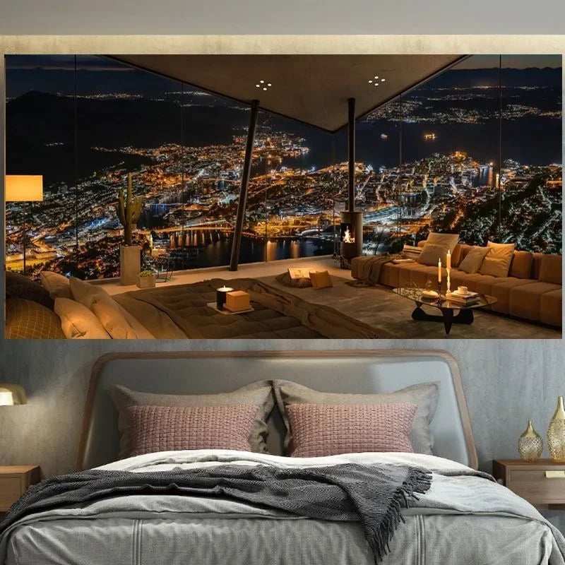 Tapisserie Coucher de Soleil Tropical - Déco Murale Palmiers & Plage