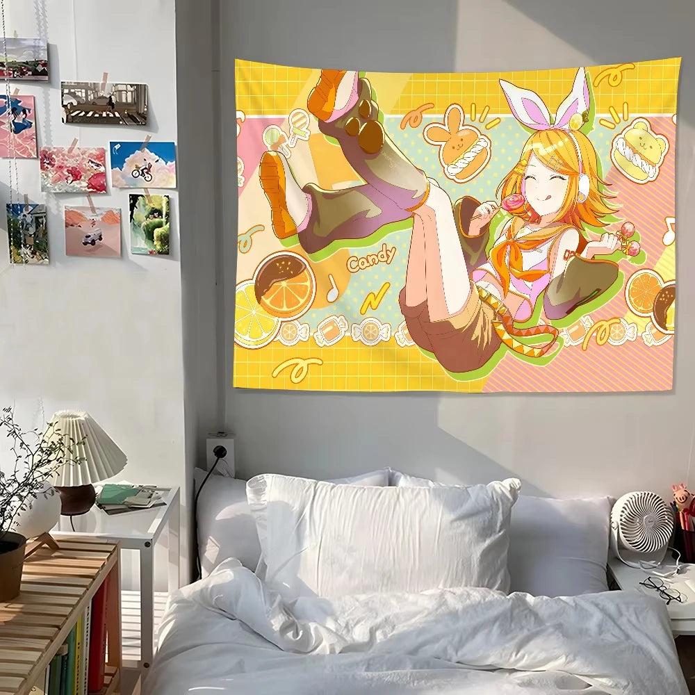 Tapisserie Murale Hatsune Miku - Décoration Anime Vocaloid