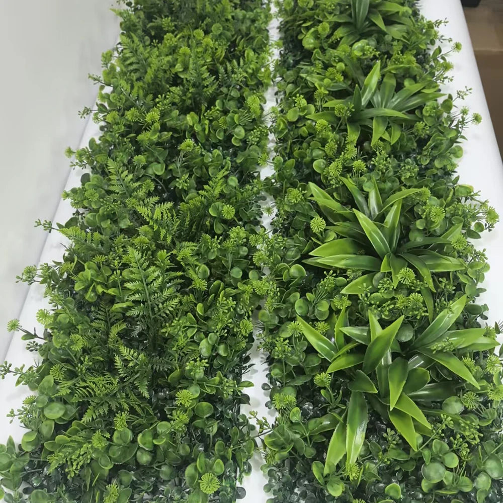 Panneau de Mur Végétal Artificiel - Feuillage Dense Premium, Jardin Vertical Décoratif Intérieur & Extérieur