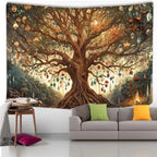 Tapisserie Murale Arbre de Vie - Arbre Magique Illuminé & Décor Fantastique