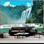 Tapisserie Murale Cascade Tropicale - Chute d'Eau & Décor Naturel Relaxant