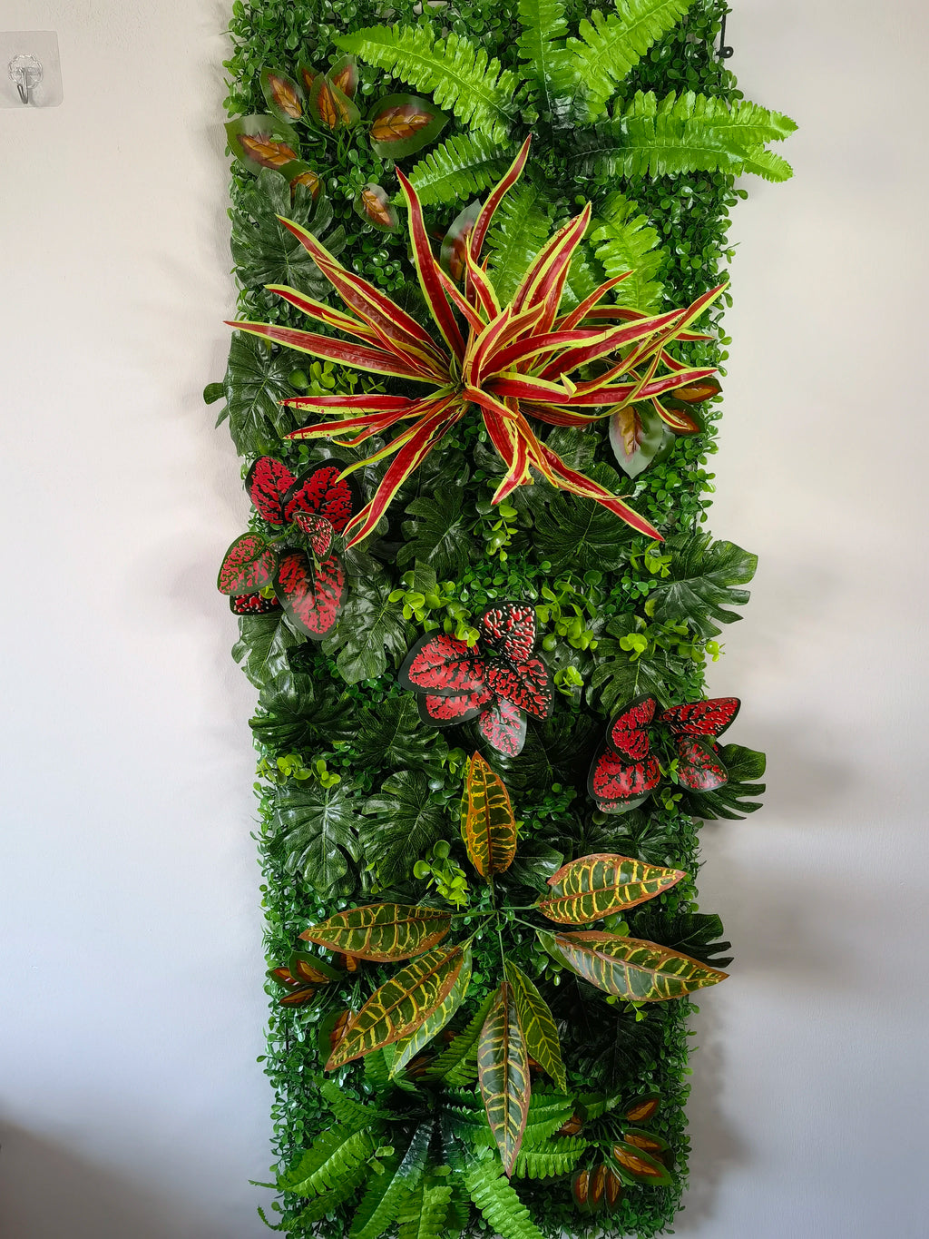 Mur Végétal Artificiel d'Intérieur - Jardin Vertical Décoratif, Feuillages & Fleurs - Décoration Murale Verte Premium