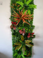 Mur Végétal Artificiel d'Intérieur - Jardin Vertical Décoratif, Feuillages & Fleurs - Décoration Murale Verte Premium