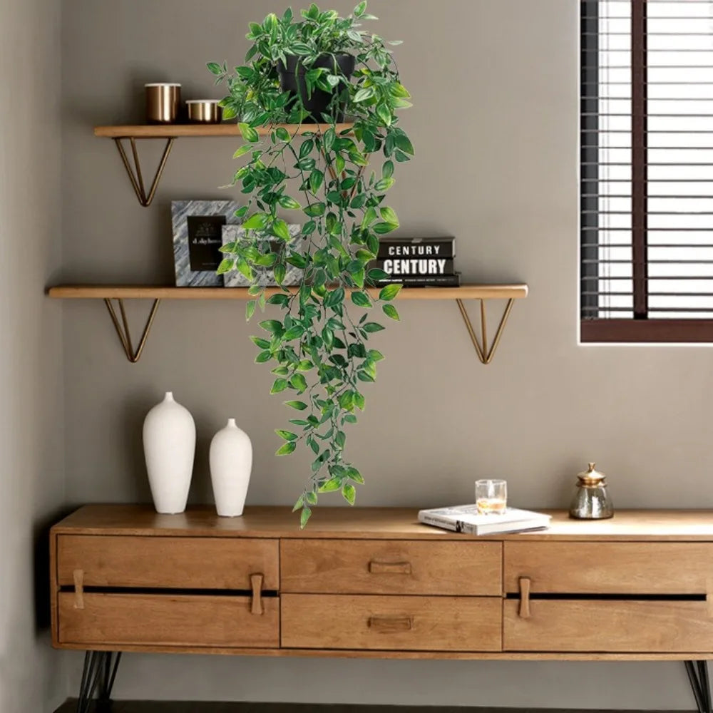 Plante Murale Suspendue Artificielle - Décoration Murale Moderne, Guirlande Verte Cascade