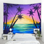 Tapisserie Murale Lune & Forêt Nocturne - Décoration Murale Mystique