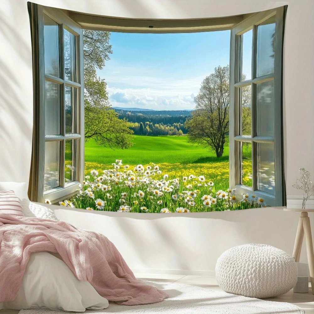 Tapisserie Murale Paysage - Trompe-l'Oeil Naturel