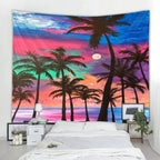 Tapisserie Murale Lune & Forêt Nocturne - Décoration Murale Mystique