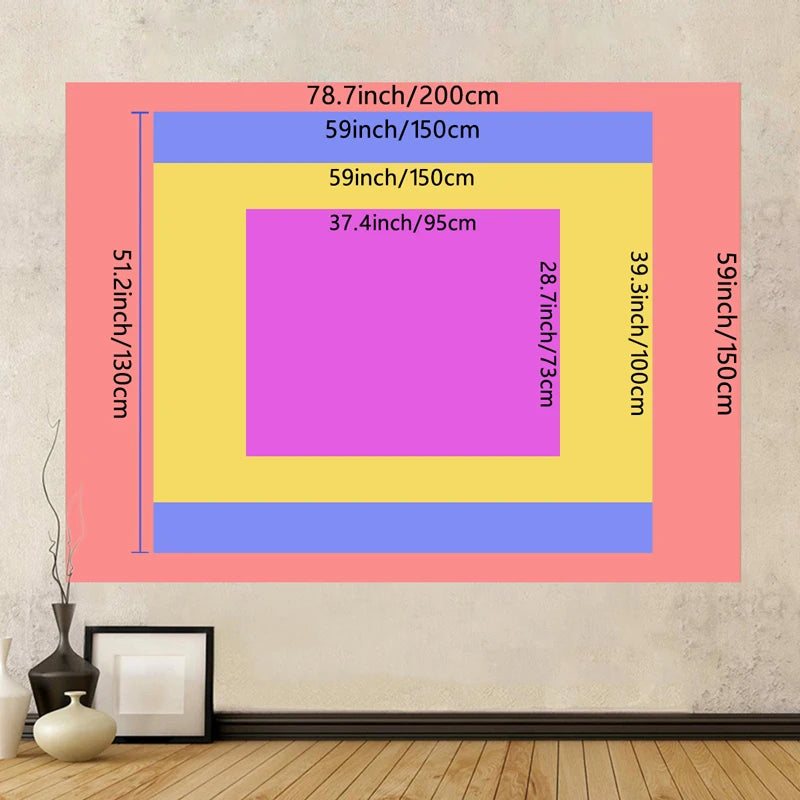 Tapisserie Murale Cascade Néon & Lune - Décor pour Espace Chill