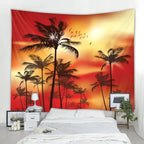 Tapisserie Murale Lune & Forêt Nocturne - Décoration Murale Mystique