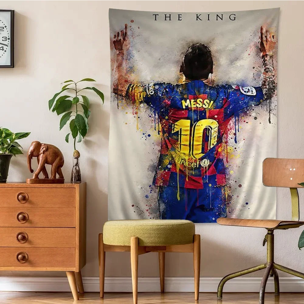 Tapisserie Murale Lionel Messi - Poster Foot Argentin, Décoration Murale Sport