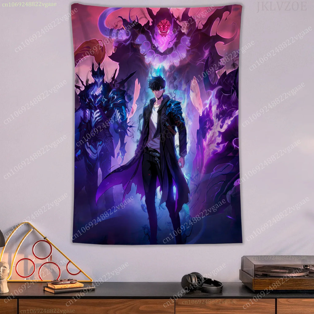 Tapisserie Solo Leveling - Sung-Jin-Woo Arise - Décoration Anime & Gaming