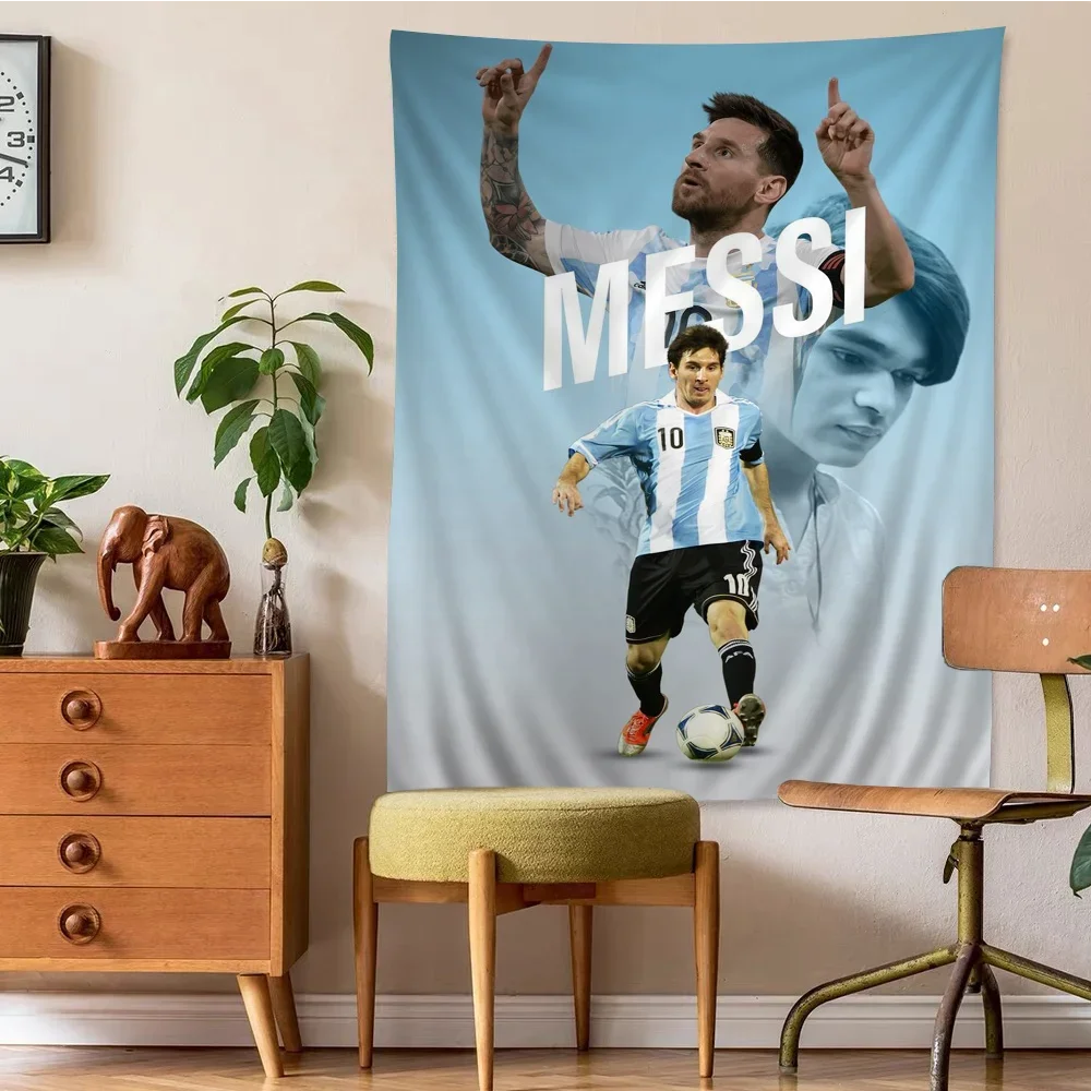 Tapisserie Murale Lionel Messi - Poster Foot Argentin, Décoration Murale Sport