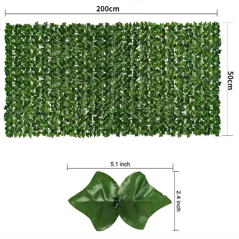 Haie Artificielle en Rouleau - Brise-Vue Feuillage de Lierre, Clôture Végétale Extérieure & Décoration de Jardin